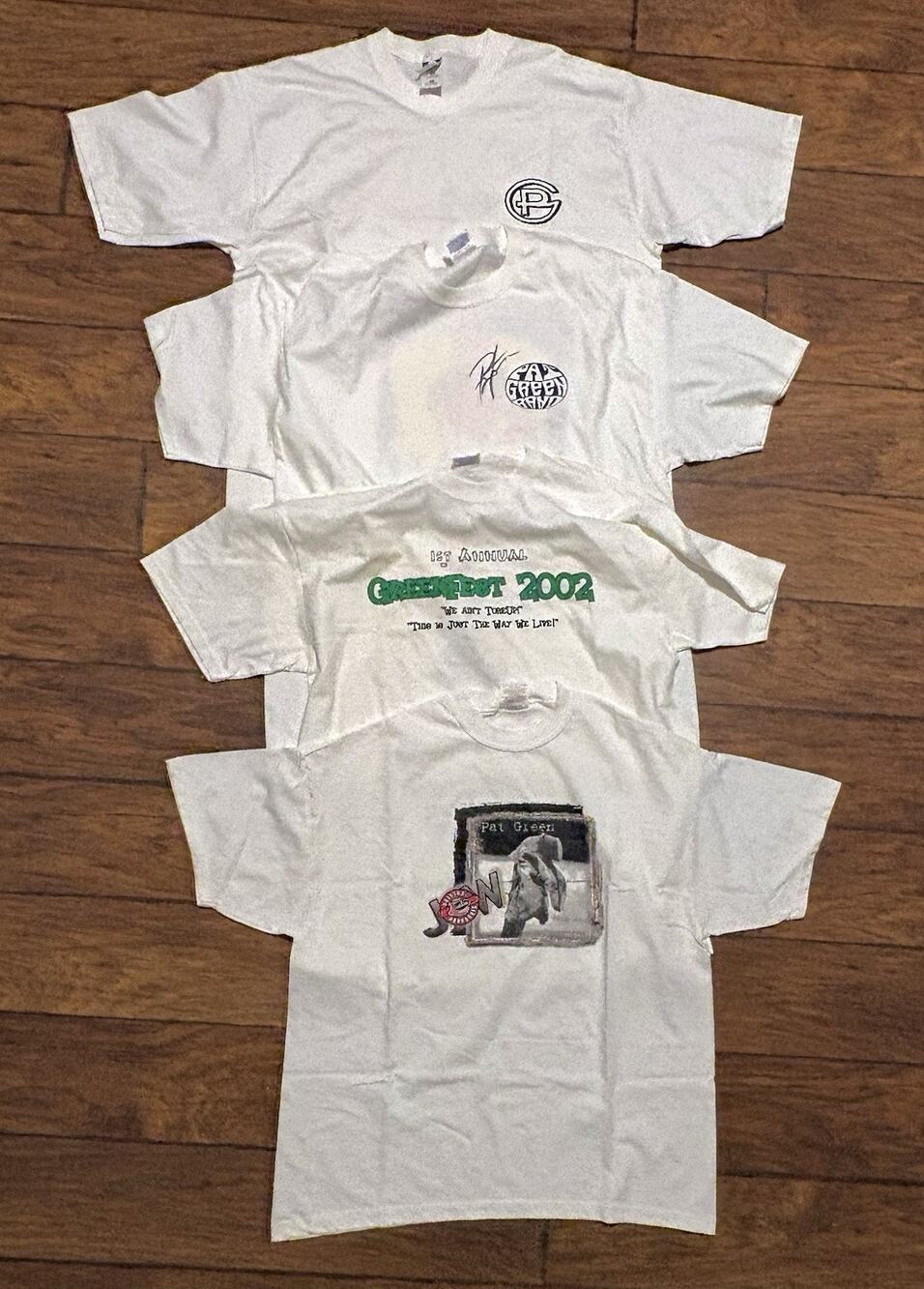 Vtg Pat Green Band T-Shirt Lot 1 Signed Autograph Mens Never Worn 4 Tees